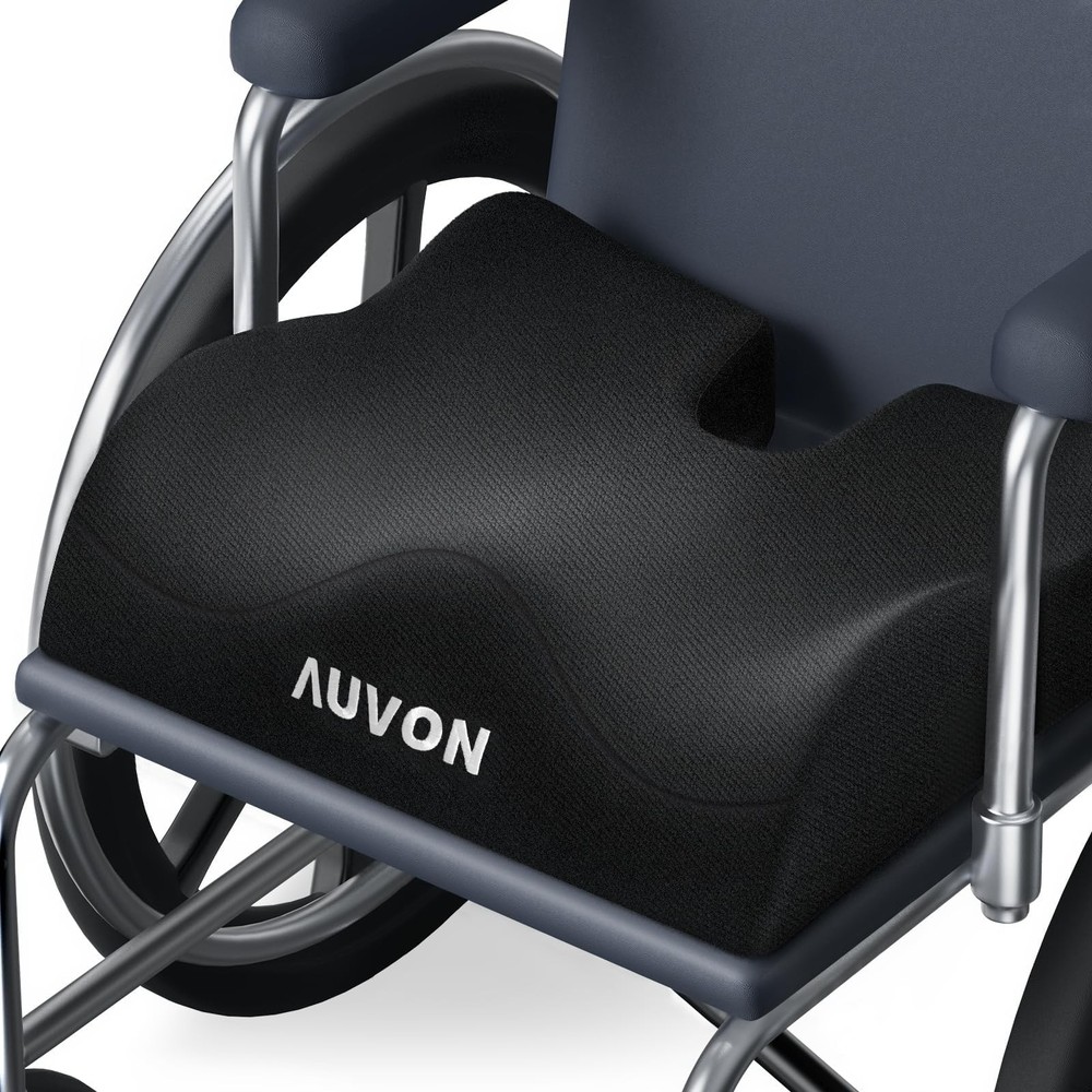 AUVON Anti-Slip Wheelchair Cushions with Front High Rear Low & Hump Design, E…