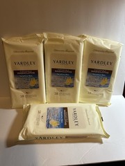 YARDLEY LONDON 4 Qty 18 Ct Packs Large Disposable Washcloths Sensitive Skin NEW