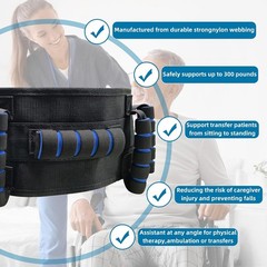 Gait Belt Transfer Belts with 7 Handles Nursing for Seniors Elderly Patient