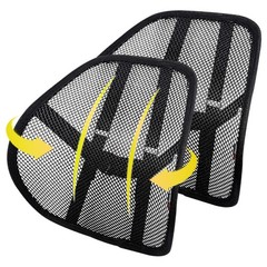 kingphenix Lumbar Support (2 Pack) with 15.7*15.5*5.3inch, Mesh – Black