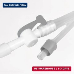 Urine Drainage Catheter Valves (5 Pack) and Two Catheter Plugs- Easy to Use Leve