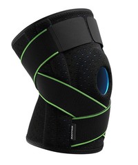 Bodyprox Knee Brace with Side Stabilizers & Patella Gel Pads for Large, Black