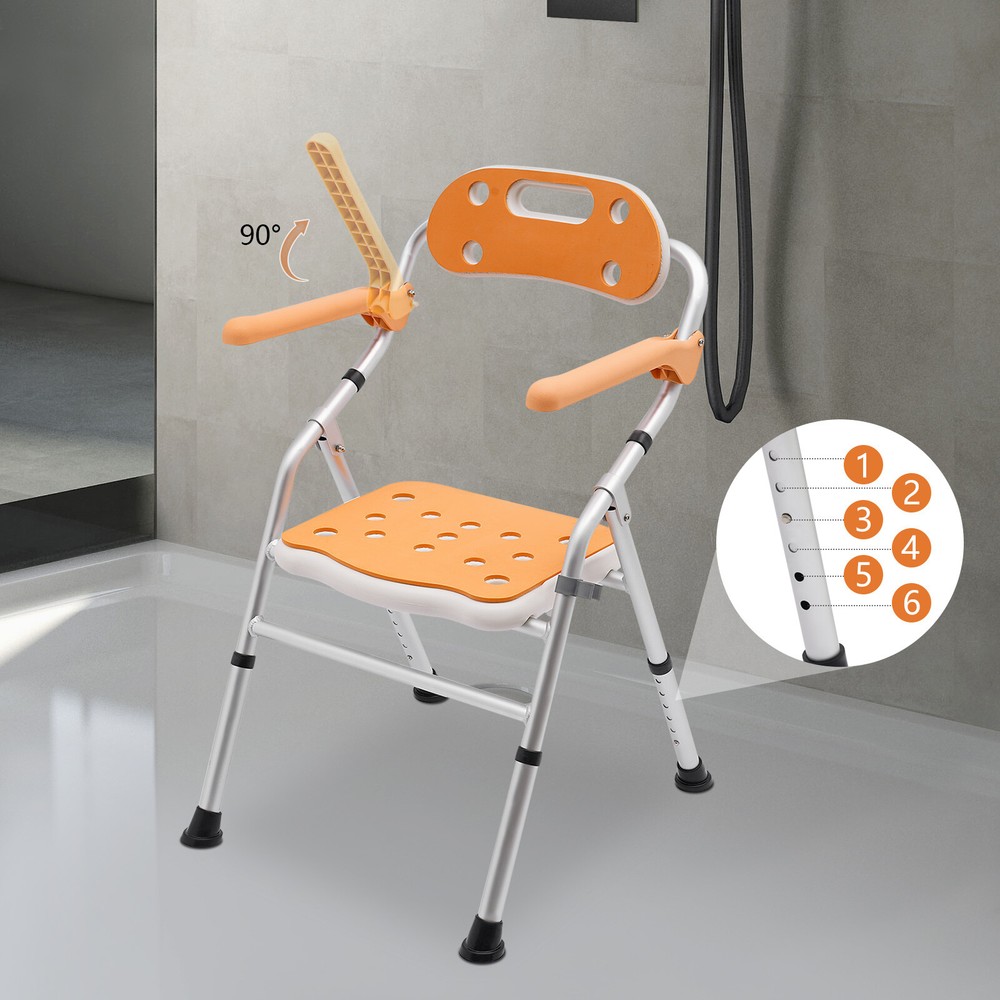 Folding Shower Stool Seat Tub Bench Bath Chair For Seniors Handicap Adults 330lb
