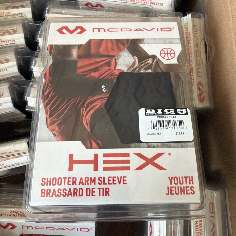 McDavid HEX Protective Shooter Arm Sleeve Black Single OSFM Youth