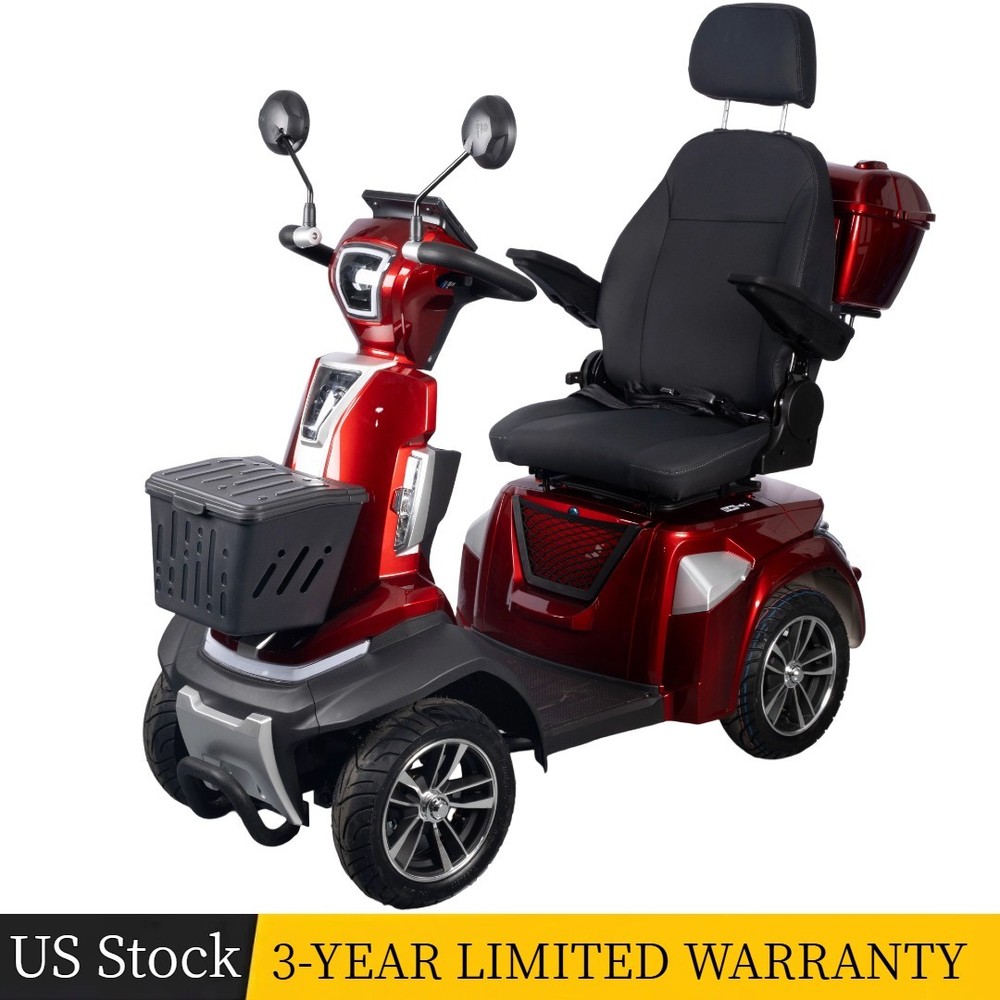 500W Heavy Duty 4-Wheel Mobility Scooters for Senior&Adult 48V20Ah 12Mph 37Miles