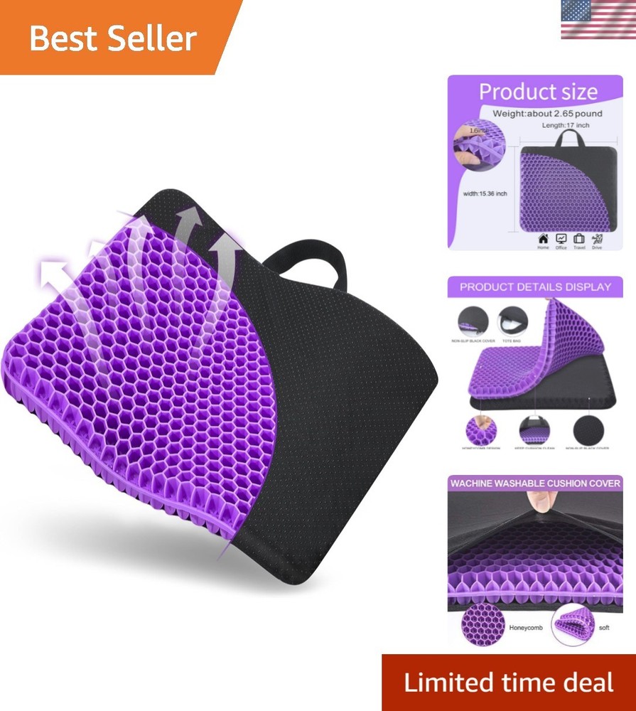 Gel Seat Cushion, for Long Sitting -Double Thick Gel Seat Cushion Breathable …