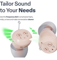 Audien Hearing Atom One CIC Rechargeable OTC Hearing Aids Pair w/ Charging Case