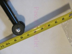 2pc Black K4 Excel 1000-to-3000 Medline Wheelchair Rear Adjustable Anti-Tip Bars