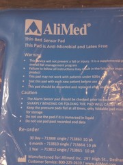 AliMed • Thin Bed Sensor Pad | 6 Month | Anti-Microbial | Latex Free |