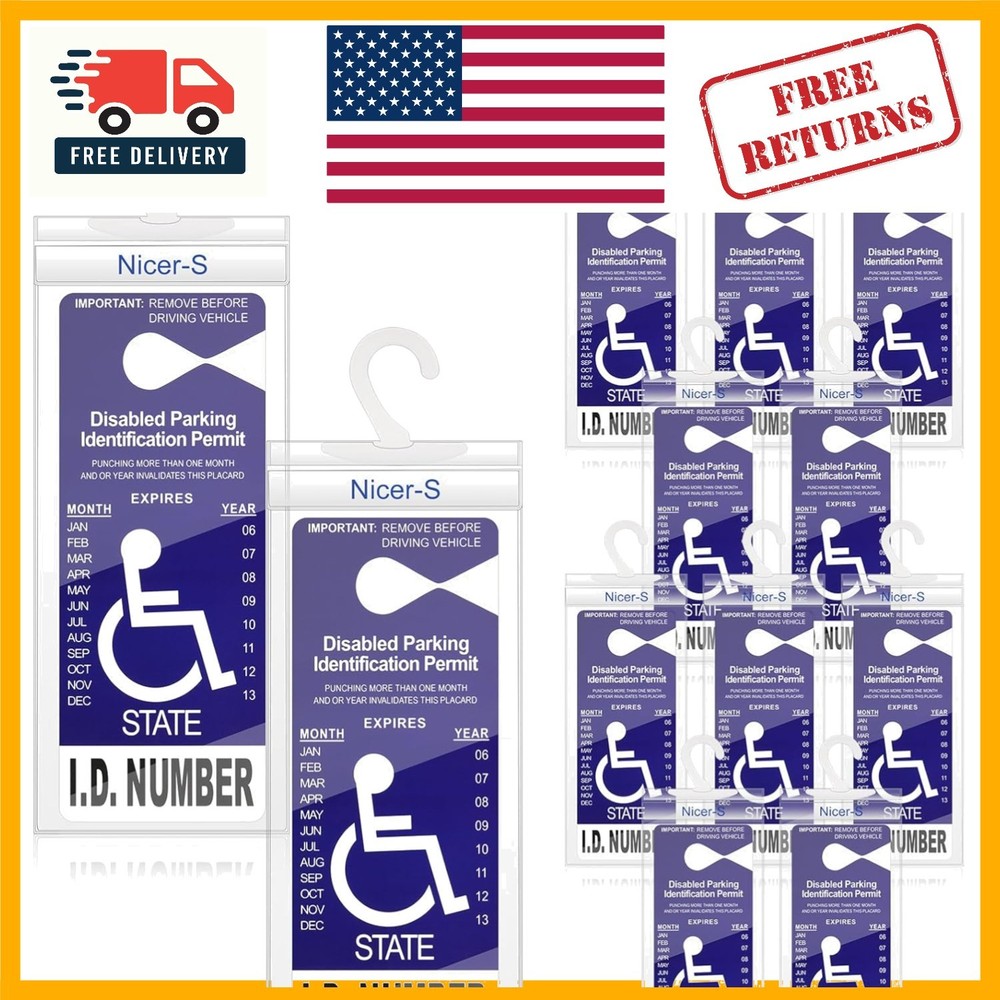 6 Count Transparent Handicapped Placard Protectors – Scratch & Tear Resistant