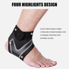 Ankle Brace Compression Support Sleeve Swelling Achilles Tendon Joint Pain Strap