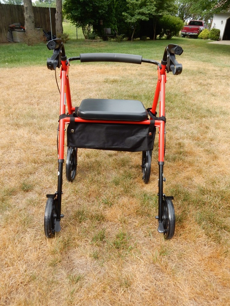 Zenart Mobility Rollator Walker for Seniors Adult with Adjustable Seat, 10″ W