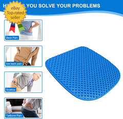 Large Gel Seat Cushion for Long Sitting with Non-Slip Cover,Soft & Breathable