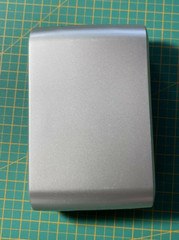 Hardcover Hearing Aid Case Sonic Push Button Spring Silver/Black 3.5″ x „2 x 1“