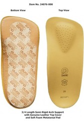 *Left* Emsold Thin Orthotic Metatarsal Pad Deep Heel Semi-Rigid Arch Support