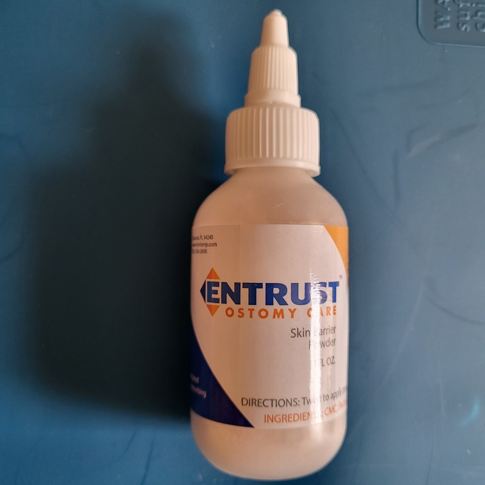 New! 1oz Bottles of ENTRUST #6800 Ostomy Care Skin Barrier Stoma Powder. Have 12