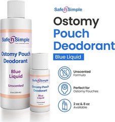 Ostomy Deodorant Liquid Unscented 8oz Pouch Odor Eliminator for Adults