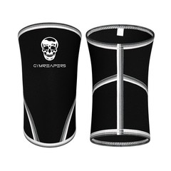 Gymreapers Elbow Sleeves for Weightlifting Powerlifting Large, Black/White