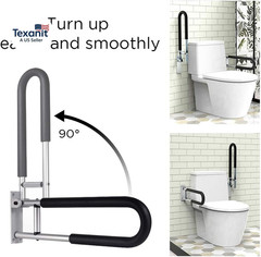 Handicap Grab Bars Rails 23.6 Inch Toilet Handrails Bathroom Safety Bar Hand Sup