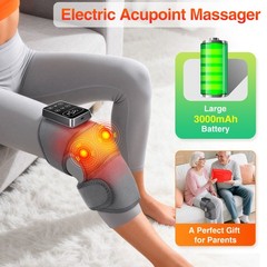Cordless Knee Massager for Pain Relief with 3 Vibration Modes, 5 Heating Levels
