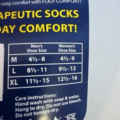 Foot Comfort Graduated Compression Ankle Medium 4 1/2-8 Men Anti-Microbial Socks