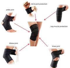 Elastic Breathable Wrap Ankle Extra Long Elastic Knee Wrap Compression Bandag…