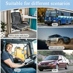 Orthopedic Memory Foam Seat Cushion Lumbar Support Pillow Office Car Chair Set