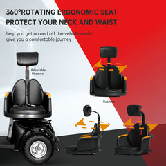 1000W 4-Wheel All-Terrain Electric Power Mobility Scooter Heavy Duty Scooter
