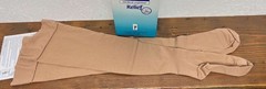 JOBST Relief Thigh High Garter Style Soft Top Band 20-30mmHg (Beige) Small