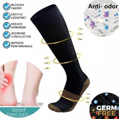 Copper Compression Socks 15-20mmHg Best For Men Women Running Athletic Medical