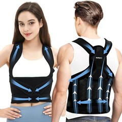 Adjustable Posture Corrector Low Back Support Shoulder Brace Belt for Men Women