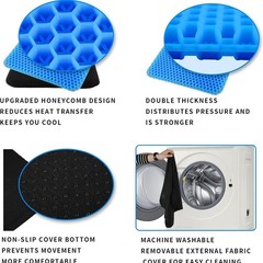 Ergonomic Gel Seat Cushion, Extra Thick for Office Chair Comfort, Wheelchair Pad