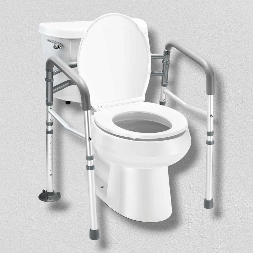 Toilet Safety Rail – Adjustable Detachable Toilet Safety Frame with Handles H…