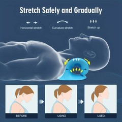 Cervical Neck Traction Pillow Stretcher Brace Support Relax Massage Device