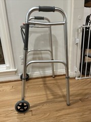 (1) Drive Medical Deluxe Two Button Folding Adjustible Walker 10210-4ASM