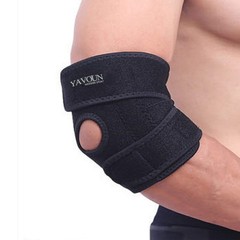 Elbow Brace, Adjustable Tennis Support for 1 Count (Pack of 1), Black