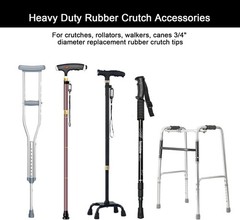 4 Pack Replacement Rubber Cane Tips 3/4 Inch Heavy Duty Rubber Crutch Tips No…