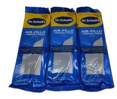 Dr. Scholl’s Air-Pillo Memory Foam Insoles 3-Pack – Mens 7-13 Womens 5-10 NEW