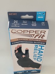 2 Pair COPPER Fit • HAND Relief • COMPRESSION GLOVES Arthritis Pain – LARGE/ XL