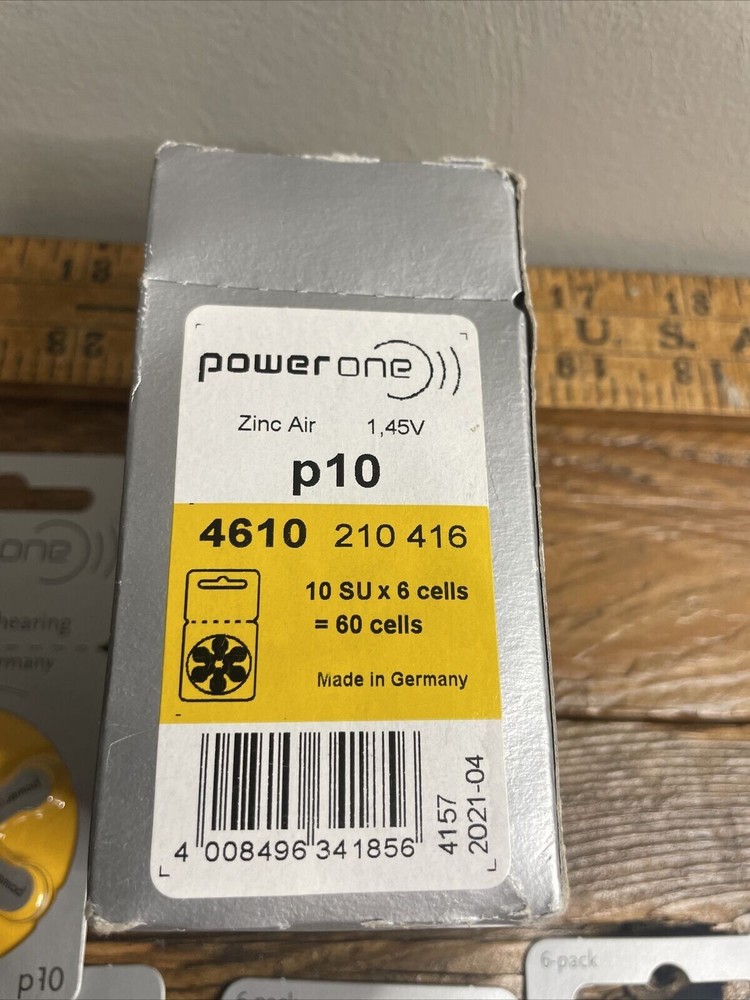 96 PowerOne Hearing Aid Batteries Size P10 EXPIRED 6/2017