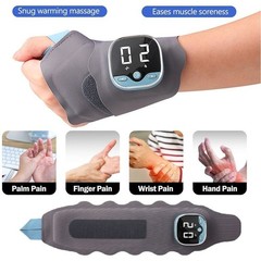 Cordless Hand Wrist Massager Pain Relief with 5 Heat Levels, 3 Vibration Modes