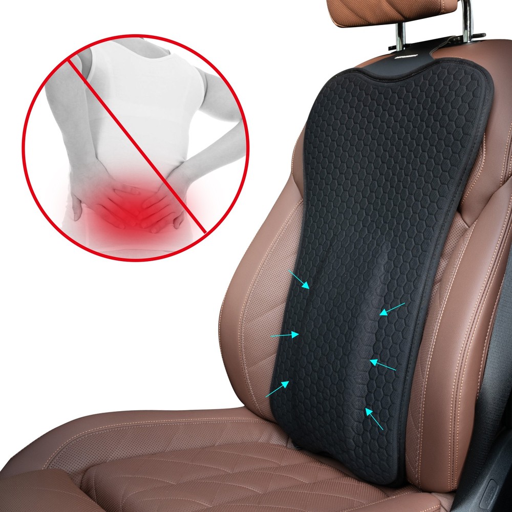 Universal Gel Lumbar Support Pillow Car Seat Waist Cushion Back Pain Relief