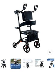 UPWalker Journey UpWalker H200 Premium Lite 4-Wheel Foldable Seat, Black