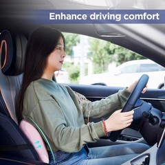 Lumbar Support Pillow for Office Chair, Car Lower Back Pink