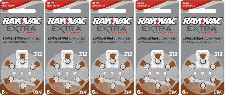 Rayovac Extra Hearing Aid 312 Size batteries Zinc air 30 – 240 cells- Exp-2028