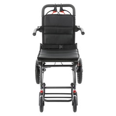 Foldable Wheeled Transport Chair 40*40cm Seat Size 270° Rotating Armrest Chair