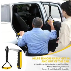 Kaiedos Car Door Handle for Elderly, 3-in-1 +Strap, Yellow–Strap