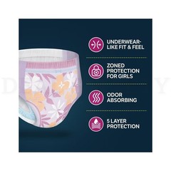 Goodnites Girls Nighttime Bedwetting Disposable Underwear Size L 34 ct