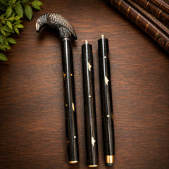 Raven Handle Walking Cane, Gothic Mobility Stick, Decorative Support Staff, Vint