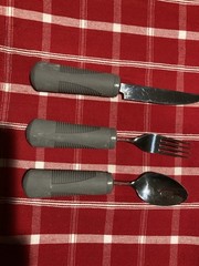 Weighted Utensils Set – 3-Piece Heavy Duty, Stainless Steel Fork, Knife, Spoon